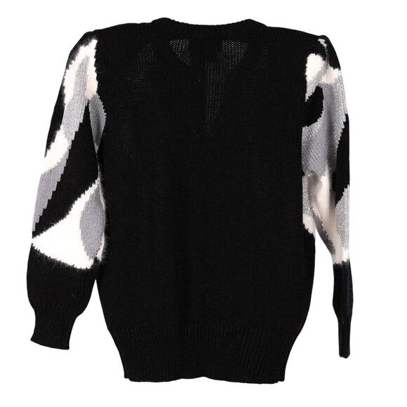 Vintage Wool Angora Blend Cardigan Sweater Beaded Rhinestone Accents Size SMALL - Picture 7 of 7